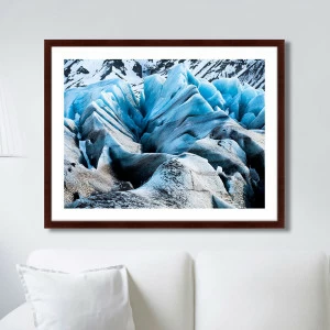 Арт-фотография в деревянной раме 78,5х100 см Chasing Ice, Island КАРТИНЫ В КВАРТИРУ  264833 Белый;голубой;разноцветный