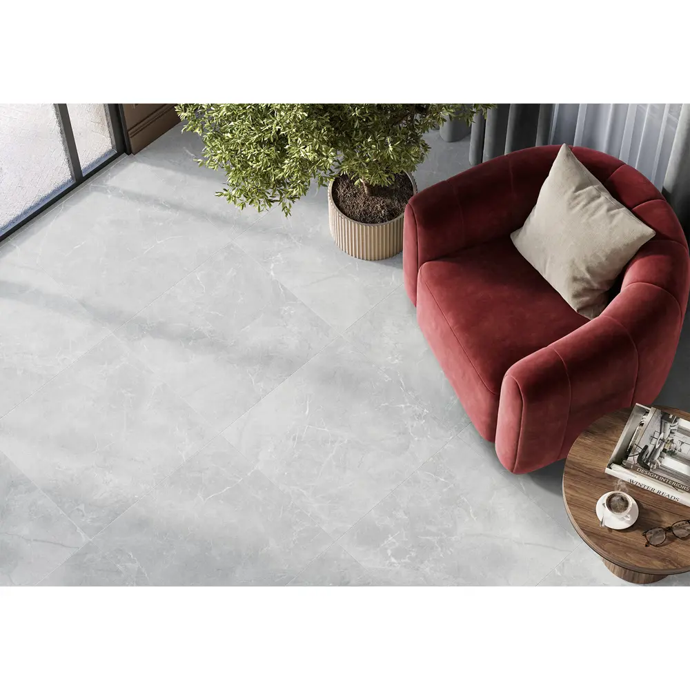 Глазурованный керамогранит Alma Ceramica Diva 07 60x60 см 1.8 м² лаппатированный цвет серый STLM-2053301