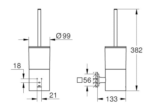 Металлическая настенная туалетная щетка Grohe Allure New ARCH-00091324 - Вид №4