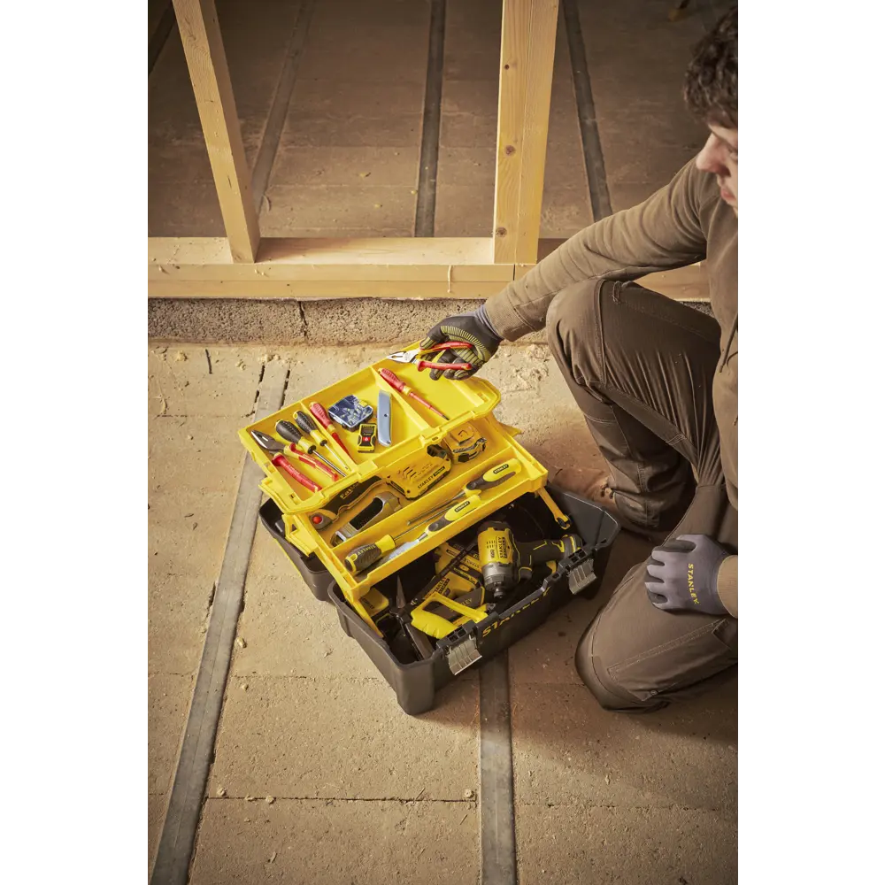 Ящик для инструментов Stanley Essential Cantilever 19" 280х250х480 мм, пластик STLM-2062883 - Вид №9