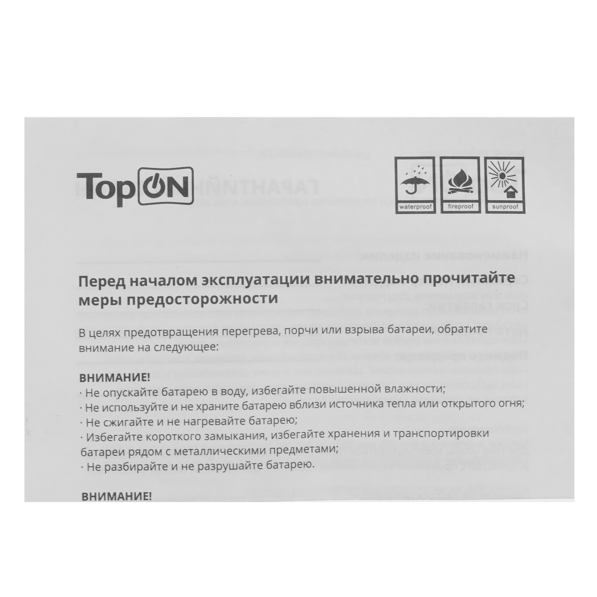 Аккумулятор TopON TOP-PTGD-RY-18-5.0-Li ONE+ 18V 9954118 STDN-0055180 - Вид №3