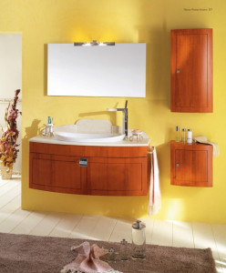 8080 Tifernoit Полированная композиция для ванной комнаты вишневого цвета Bagno