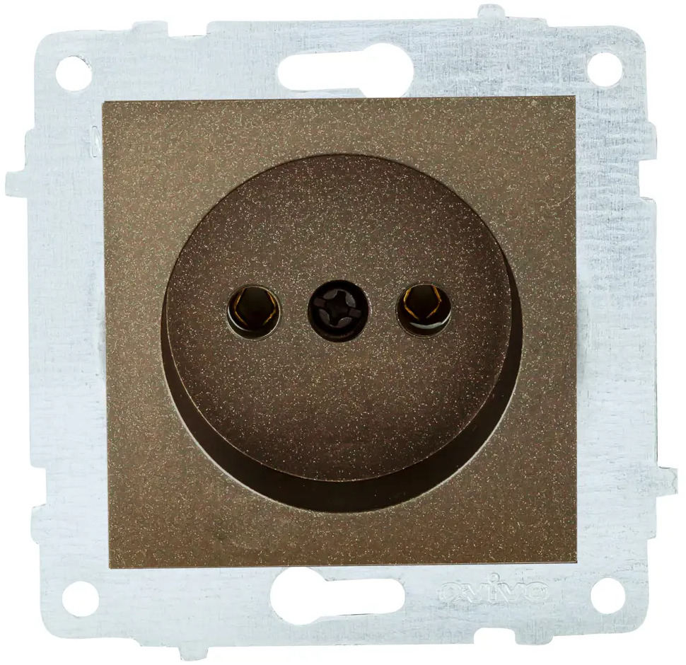 90802095 Розетка встраиваемая Ovivo Quantum/Loft/Mina/Grano 600-000319-215 цвет мокко STLM-0388869