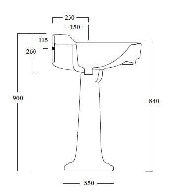 Керамическая колонна для умывальника Olympia Ceramica Империя ARCH-00034850 - Вид №2