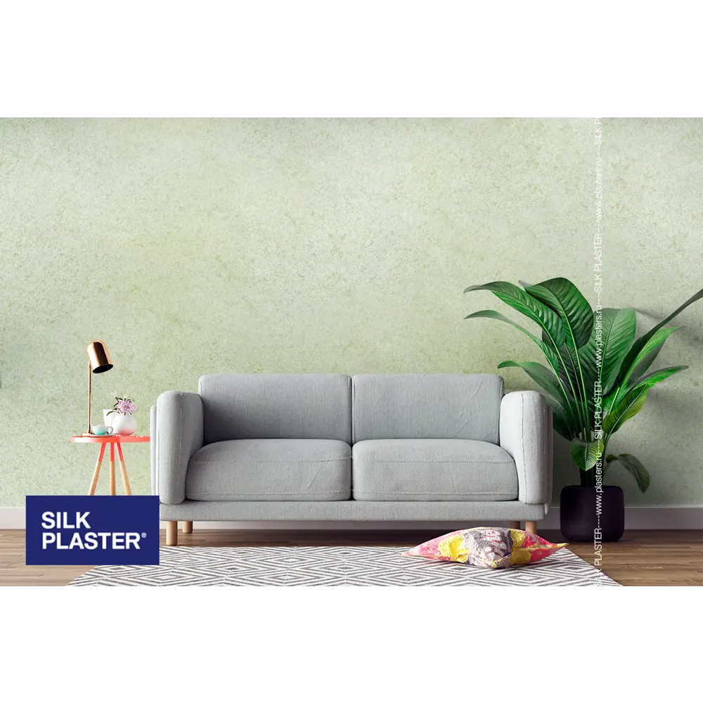Жидкие обои Silk Plaster Absolute А208 0.7 кг цвет фисташковый пастельный 82736070 STLM-2198371  - Вид №3