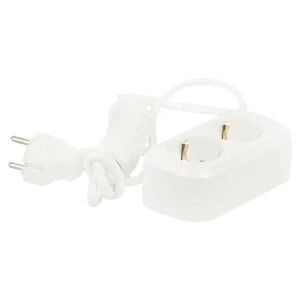 Удлинитель с заземлением Lux 2 розетки 2 м цвет белый