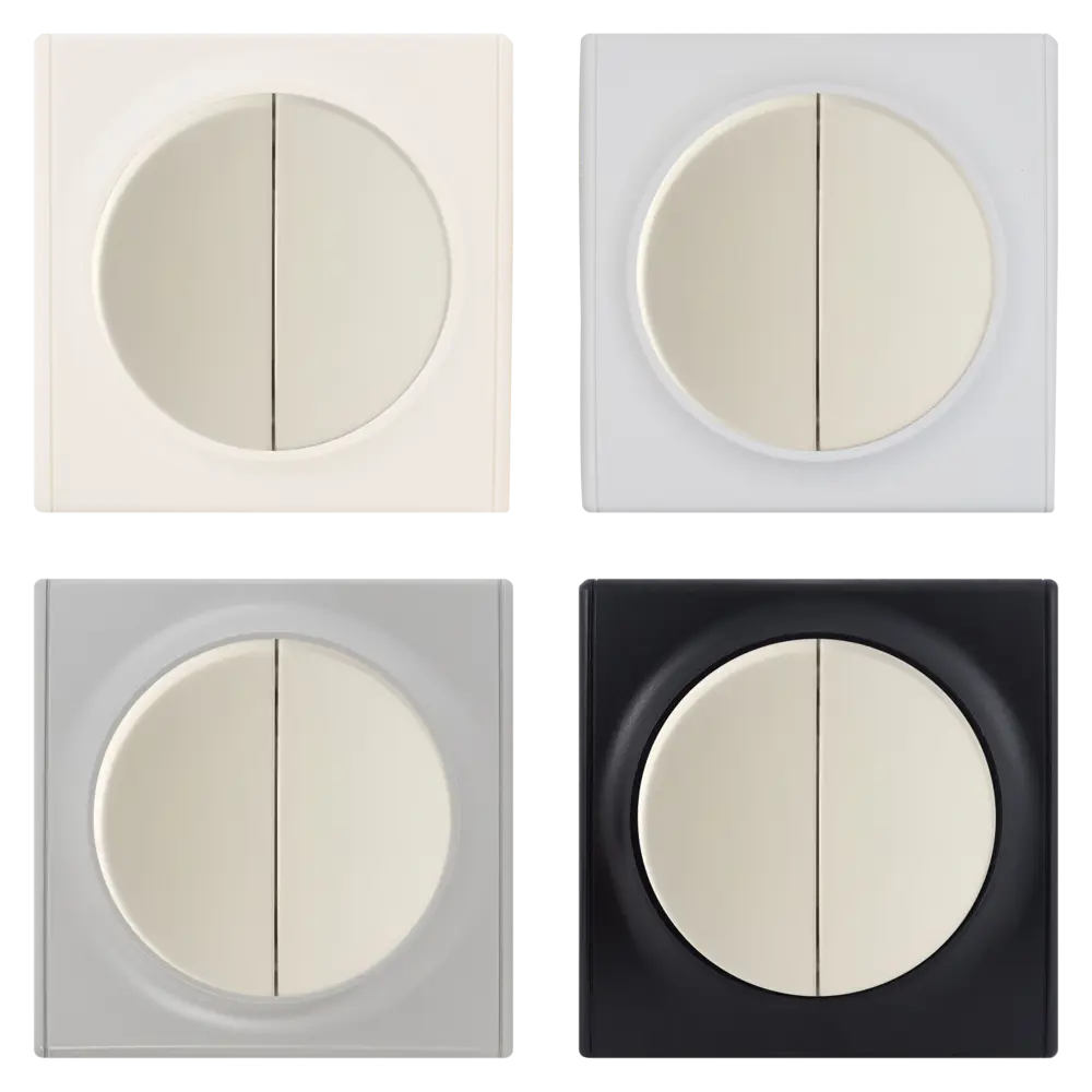 Выключатель встраиваемый Onekey Florence 2 клавиши, цвет бежевый ONEKEYELECTRO STLM-2045237 - Вид №1