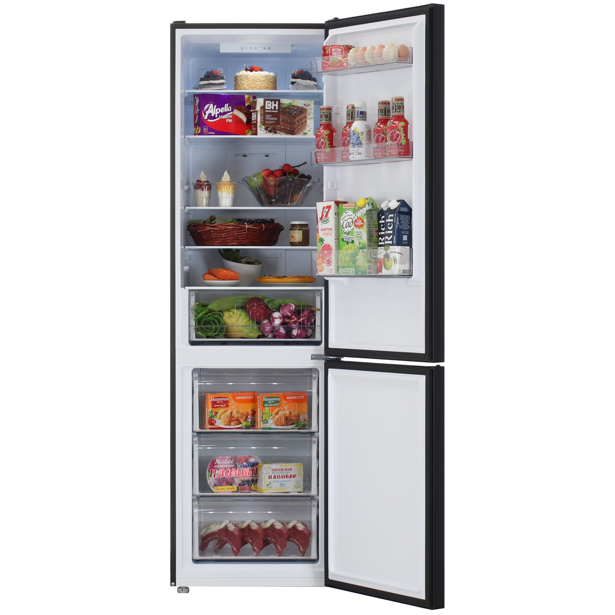 9078416 Холодильник с морозильником   Candy CCRN6200B черный STDN-0029302 - Вид №5