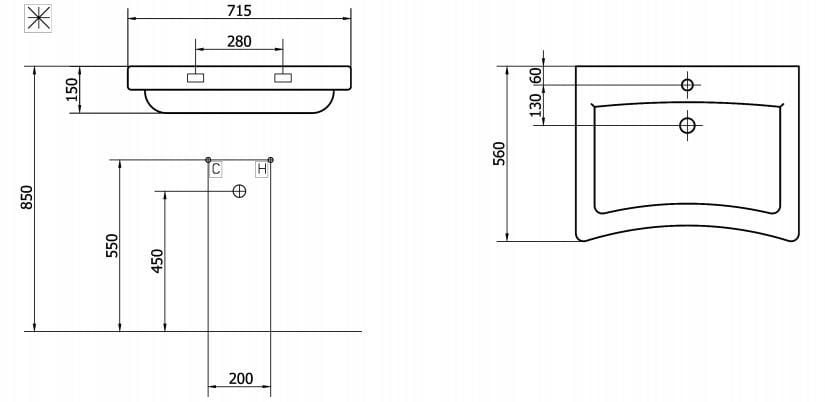 Умывальник из стекла Thermomat 47-й стиль ARCH-00133111 - Вид №2