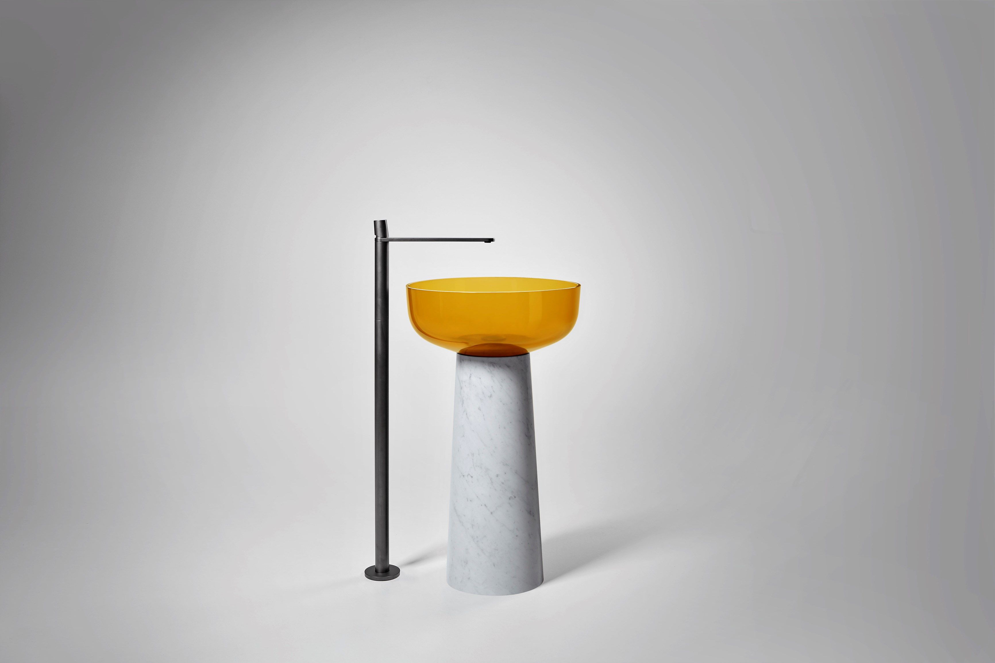 Каррарский мрамор отдельно стоящий круглый умывальник Antoniolupi ALBUME10 + ALBUME21 ARCH-00067725 - Вид №11