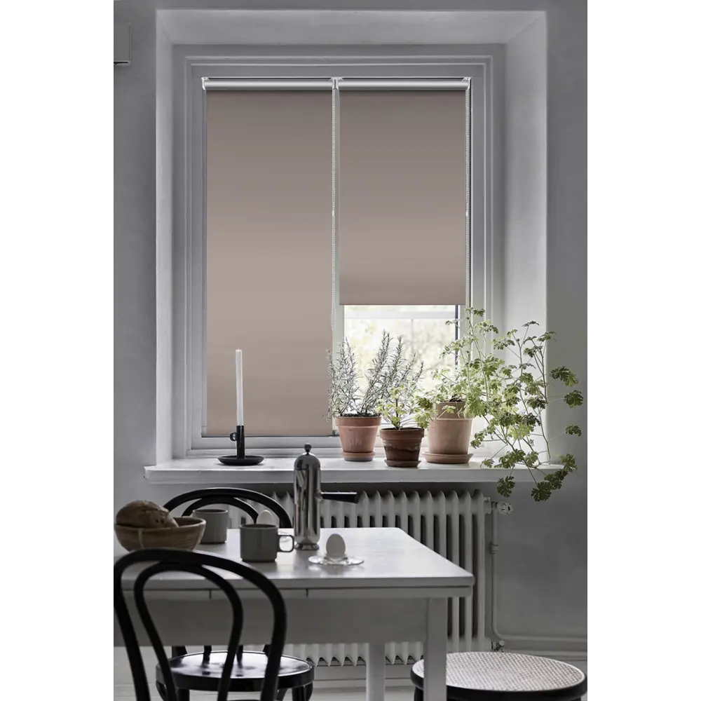 Штора рулонная блэкаут Эскар 50x160 см темно-бежевая Fossil 5 BLACKOUT STLM-2153233 - Вид №5