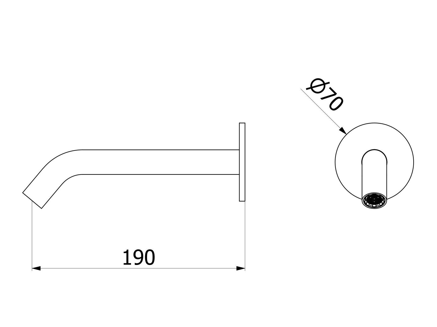 Настенный стальной дозирующий носик для умывальника IB M316 ARCH-00077619 - Вид №1