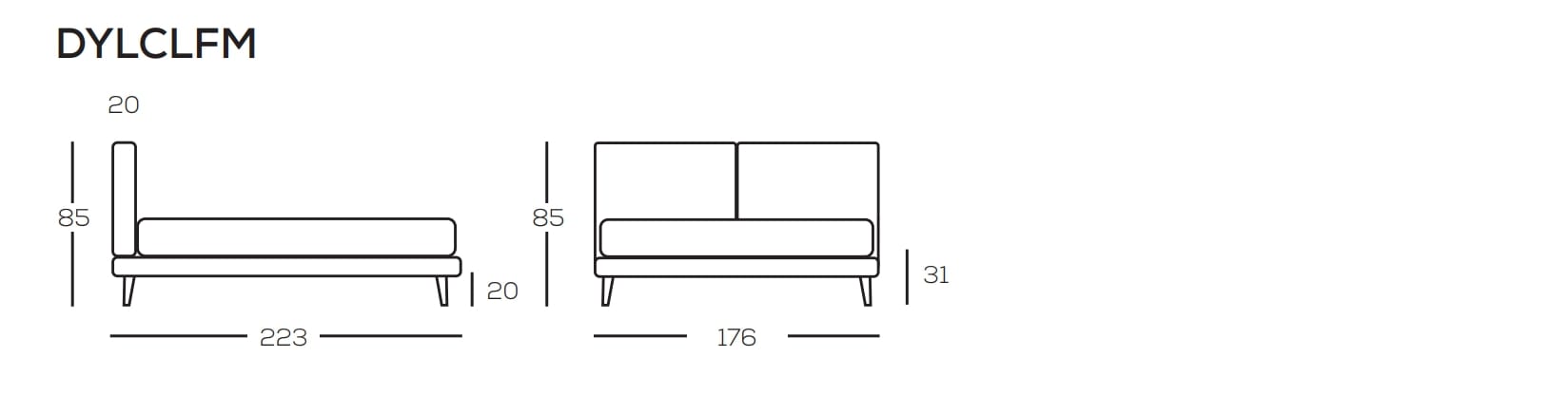 Съемная двуспальная кровать из ткани с мягким изголовьем GRUPPO FOX ночь Фокса ARCH-00080811 - Вид №6