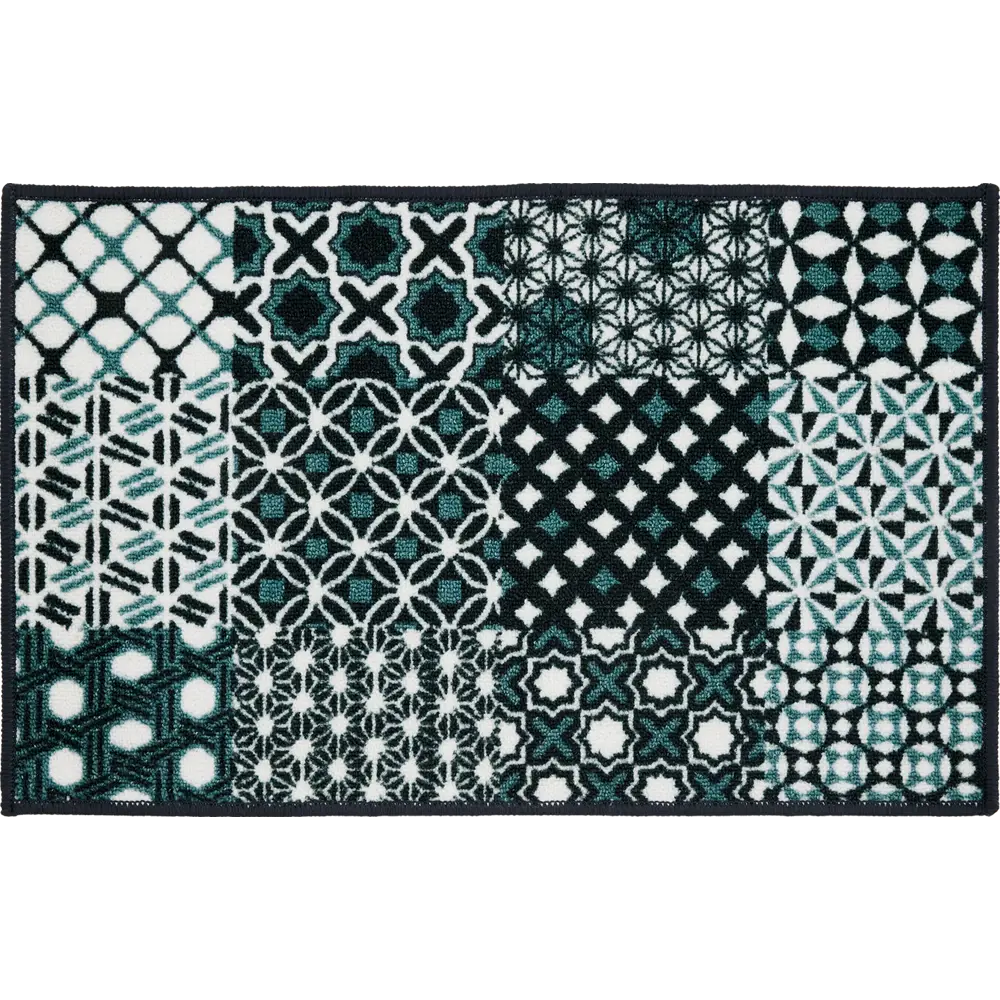 Коврик декоративный нейлон Кристалл 50x80 см цвет синий CTIM STLM-2129978 - Вид №1