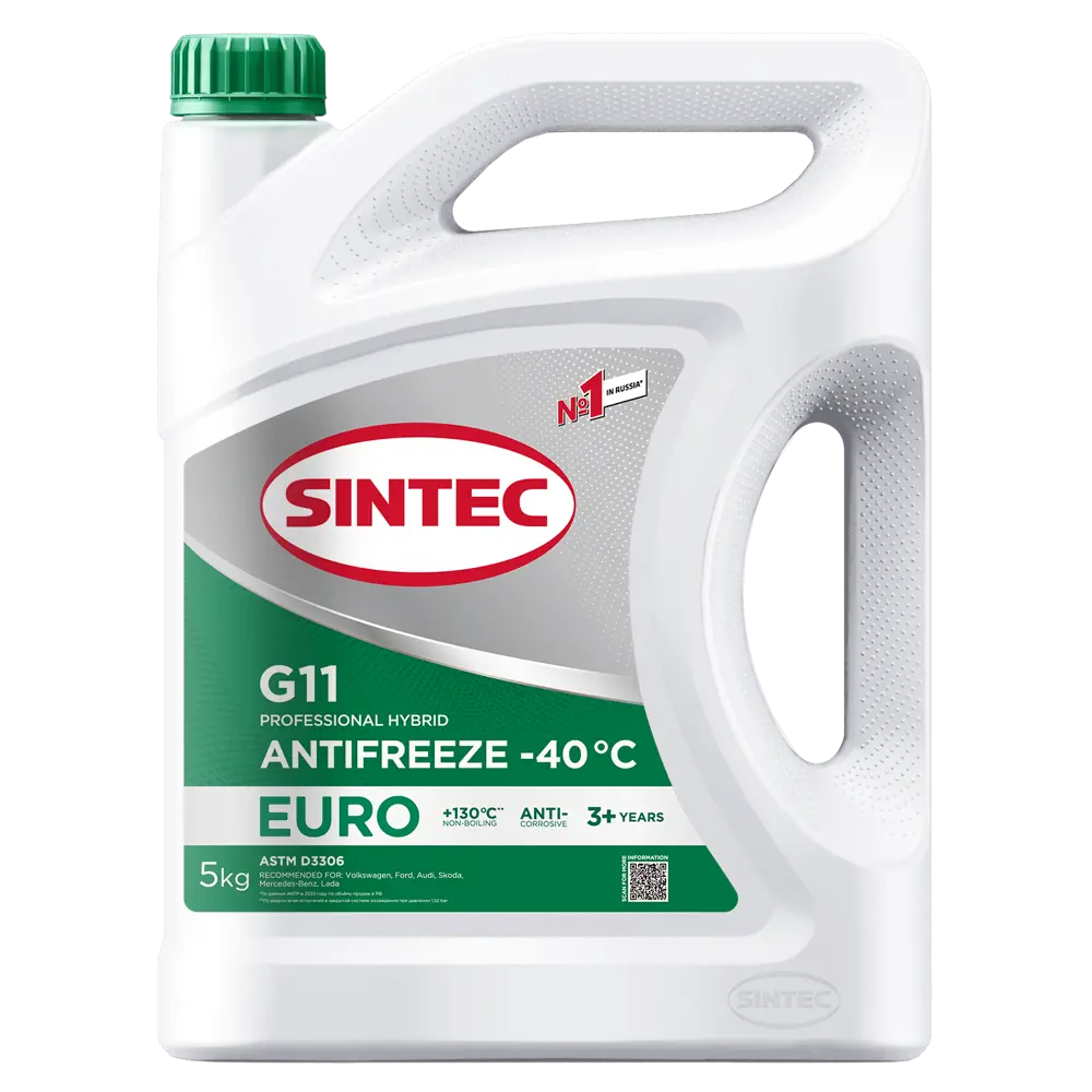 Антифриз Sintec Euro G11 Green -40 5 кг STLM-2078708