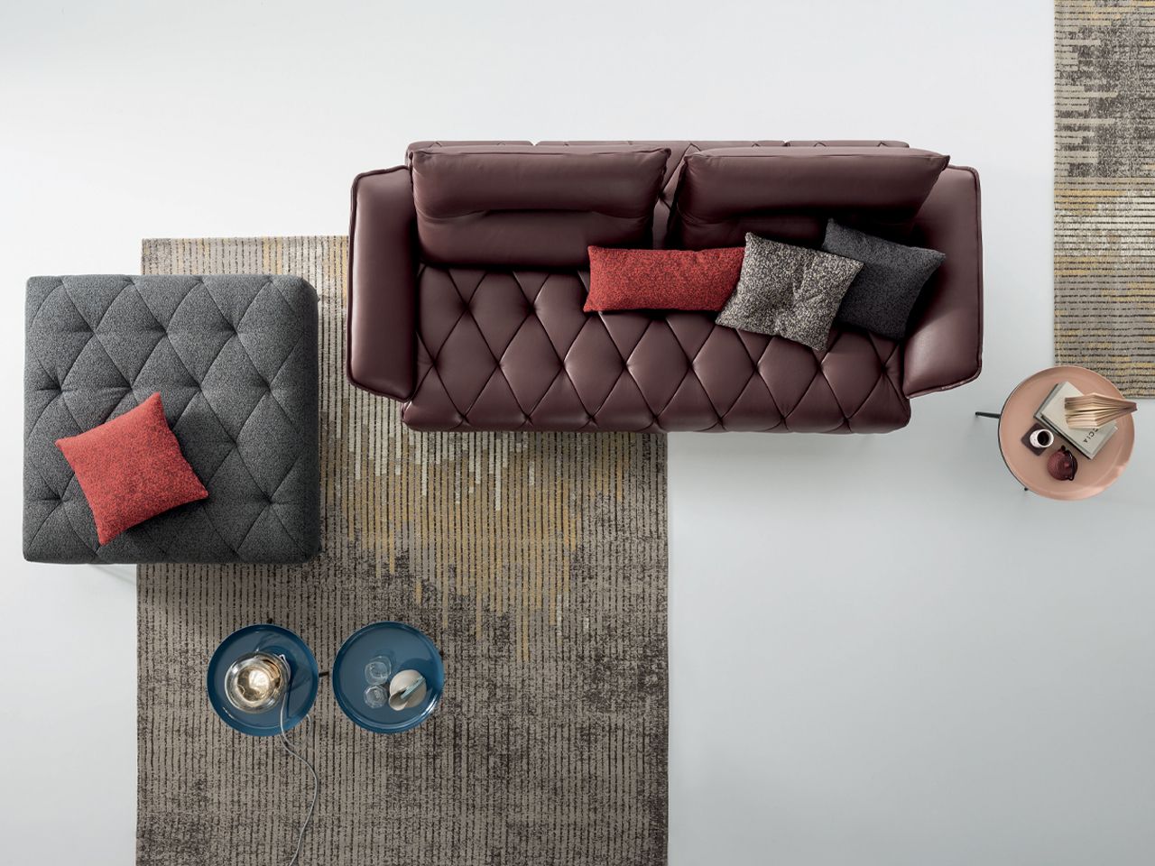 Кожаный линейный диван AERRE ITALIA Emerald ARCH-00080881 - Вид №1