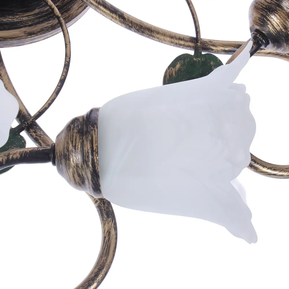 Люстра «Флорин», 8хЕ14х60 Вт, цвет чёрный, золотой ЗАВОД ЭЛЕТЕХ STLM-2177102 - Вид №1