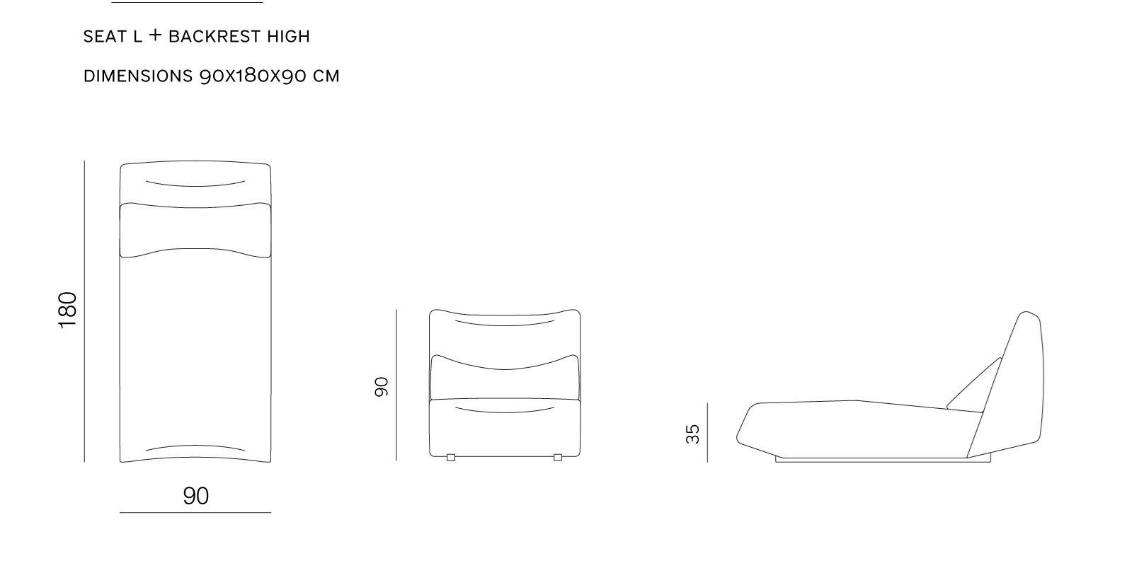 Модульный угловой диван из ткани prostoria Отсутствует ARCH-00036568 - Вид №3