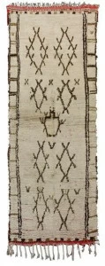AFOLKI Прямоугольный шерстяной коврик с длинным ворсом Azilal Ta674be
