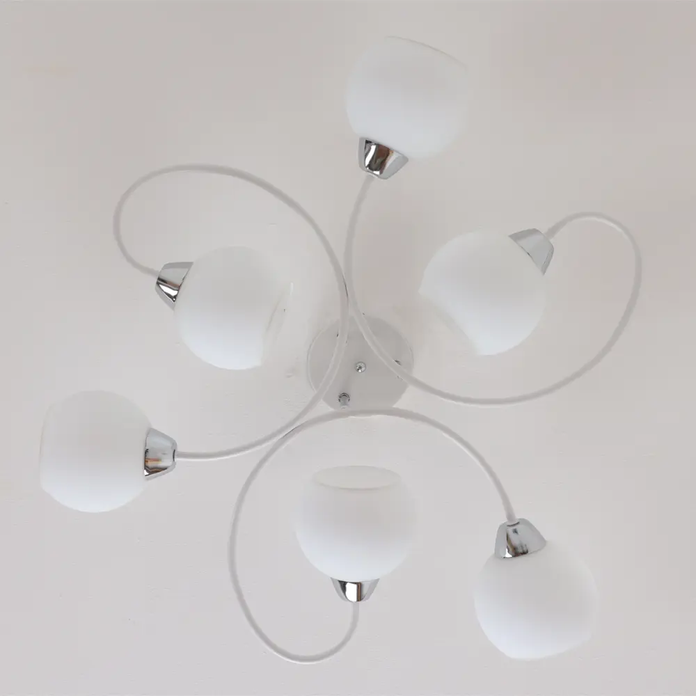 Люстра потолочная «Bitongo» 74523-6 6 ламп 18 м² цвет белый SCHAFFNER STLM-2203515 - Вид №5