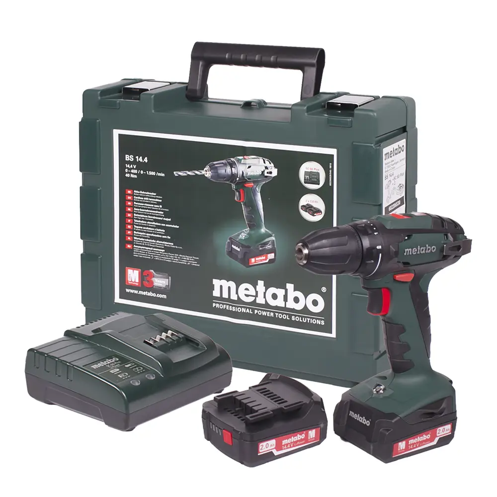 Дрель-шуруповёрт аккумуляторная Metabo BS 14.4 602206530, 14.4 В Li-ion 2х2 Ач STLM-2034149 - Вид №2