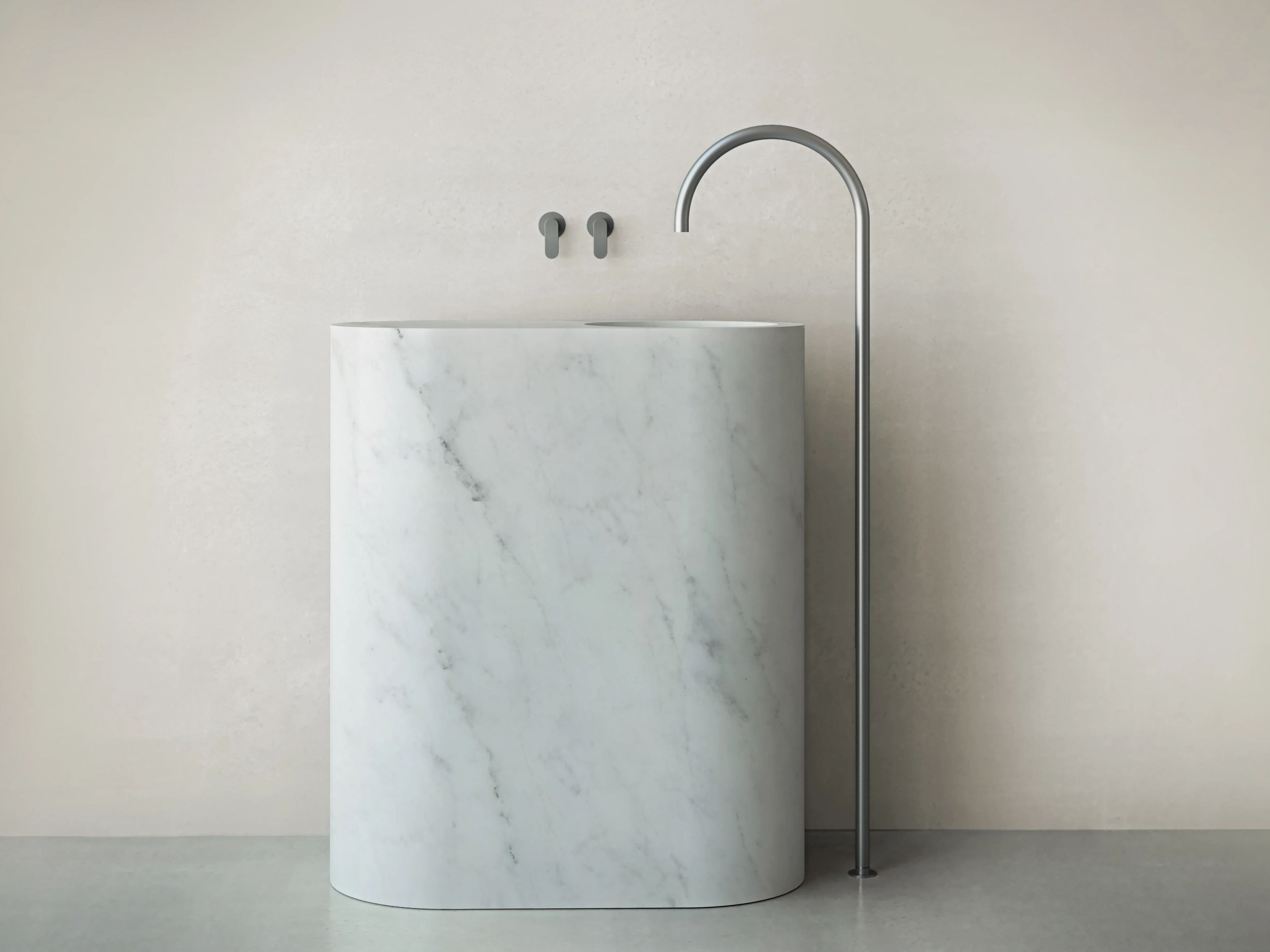 Напольная дозирующая насадка из нержавеющей стали для умывальника COCOON John Pawson ARCH-00119769