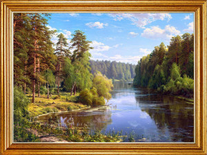 90696796 Картина в раме "Лесной разлив" 35x45 см STLM-0342507 РУССКАЯ КОЛЛЕКЦИЯ
