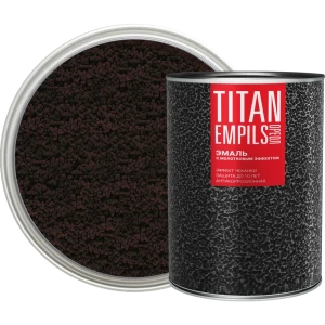 Грунт-эмаль 3 в 1 Ореол Titan молотковая цвет коричневый 0.8 кг