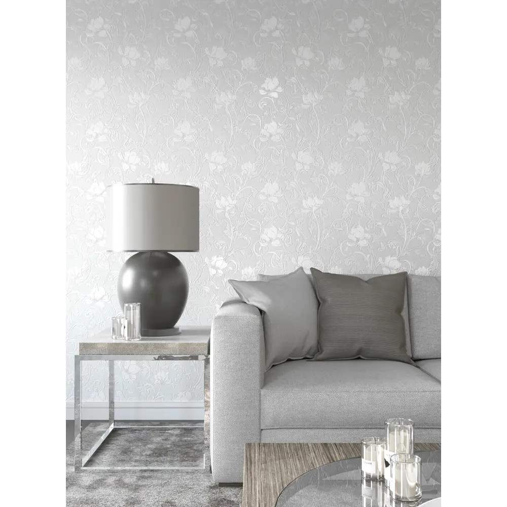 Обои флизелиновые Палитра Lilium серые 1.06 м PL71051-14 STLM-2013236 - Вид №2