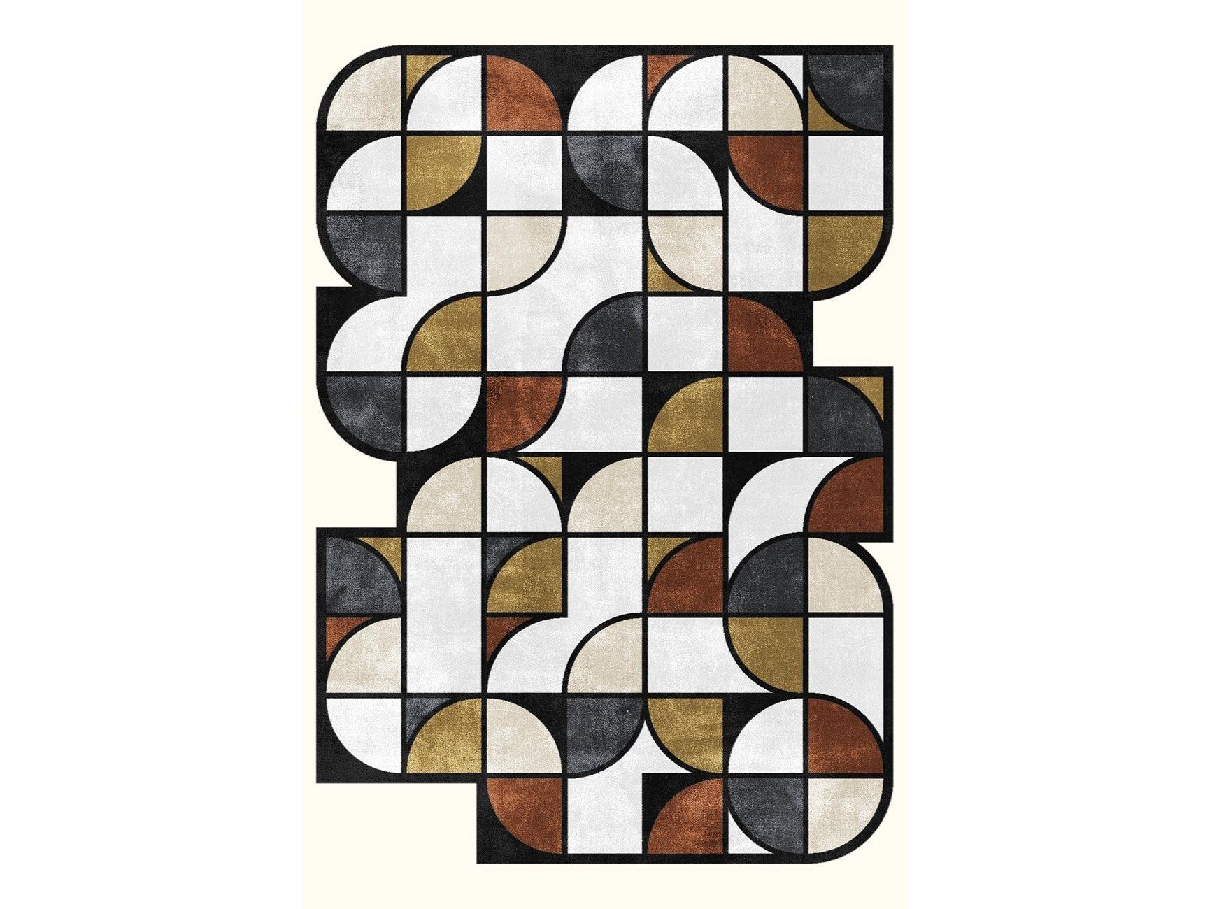 Ковер ручной работы из бамбукового волокна Sirecom Tappeti Моноскоп ARCH-00086870 - Вид №1