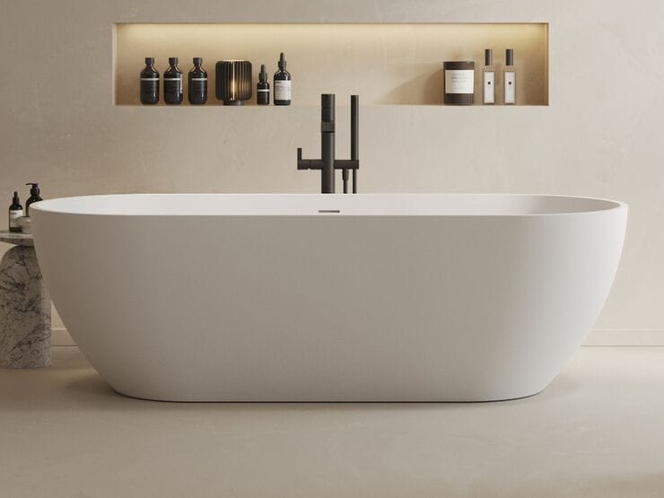 Овальная ванна в центре комнаты в Mineral Stone® RILUXA Nantes ARCH-00091589