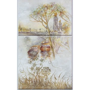 Комплект панелей ПВХ Париж декор 8 мм 2700x250 мм 2.7 м² 2 шт