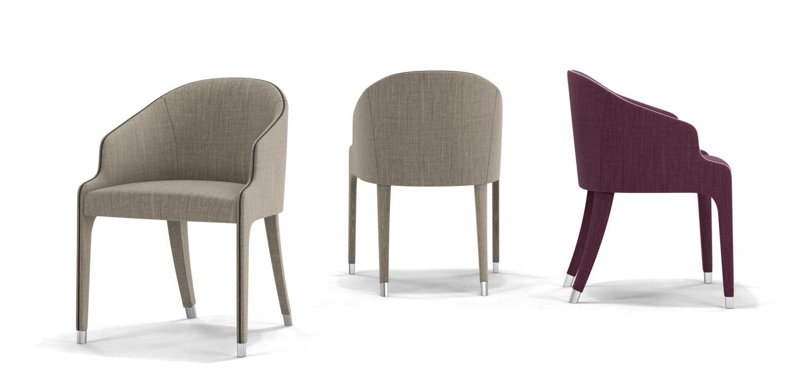 Мягкий тканевый стул с подлокотниками ROCHE BOBOIS Колокольня ARCH-00030030 - Вид №5