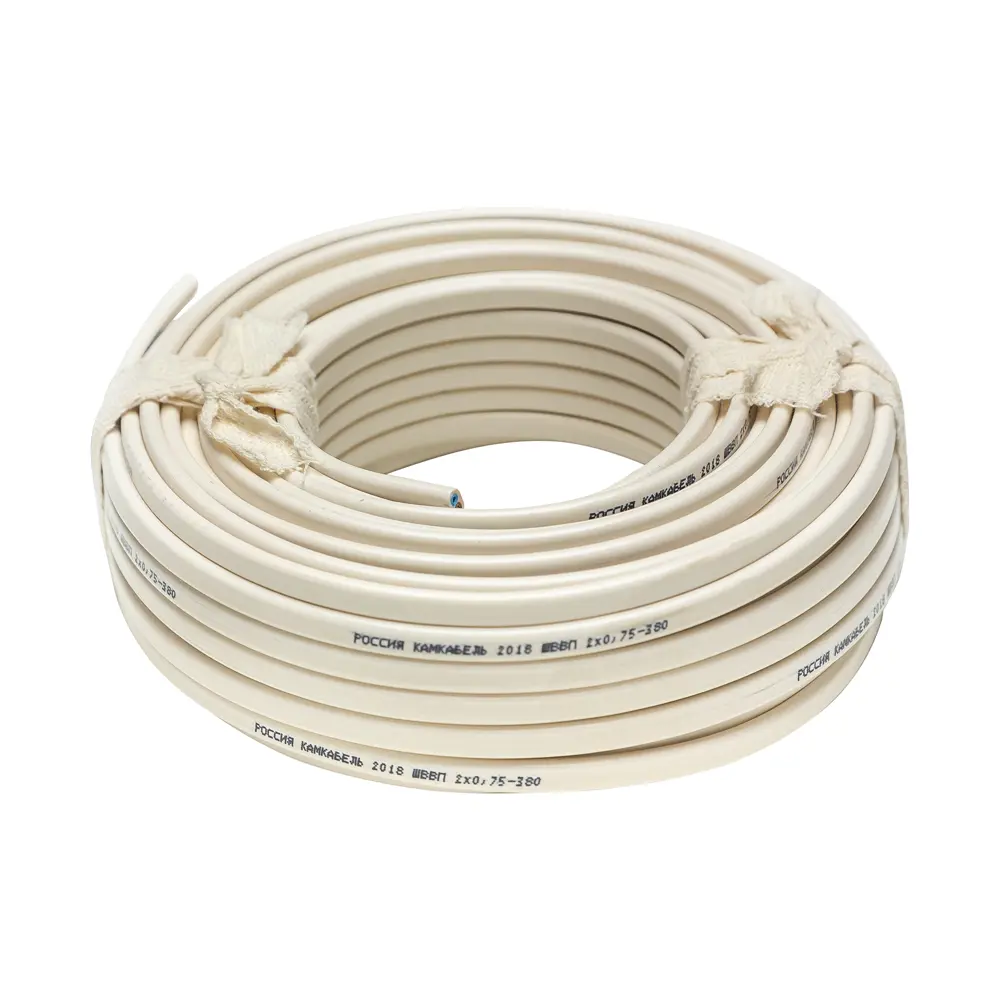 Провод Камкабель ШВВП 2x0.75 50 м ГОСТ цвет белый STLM-2172768 - Вид №3