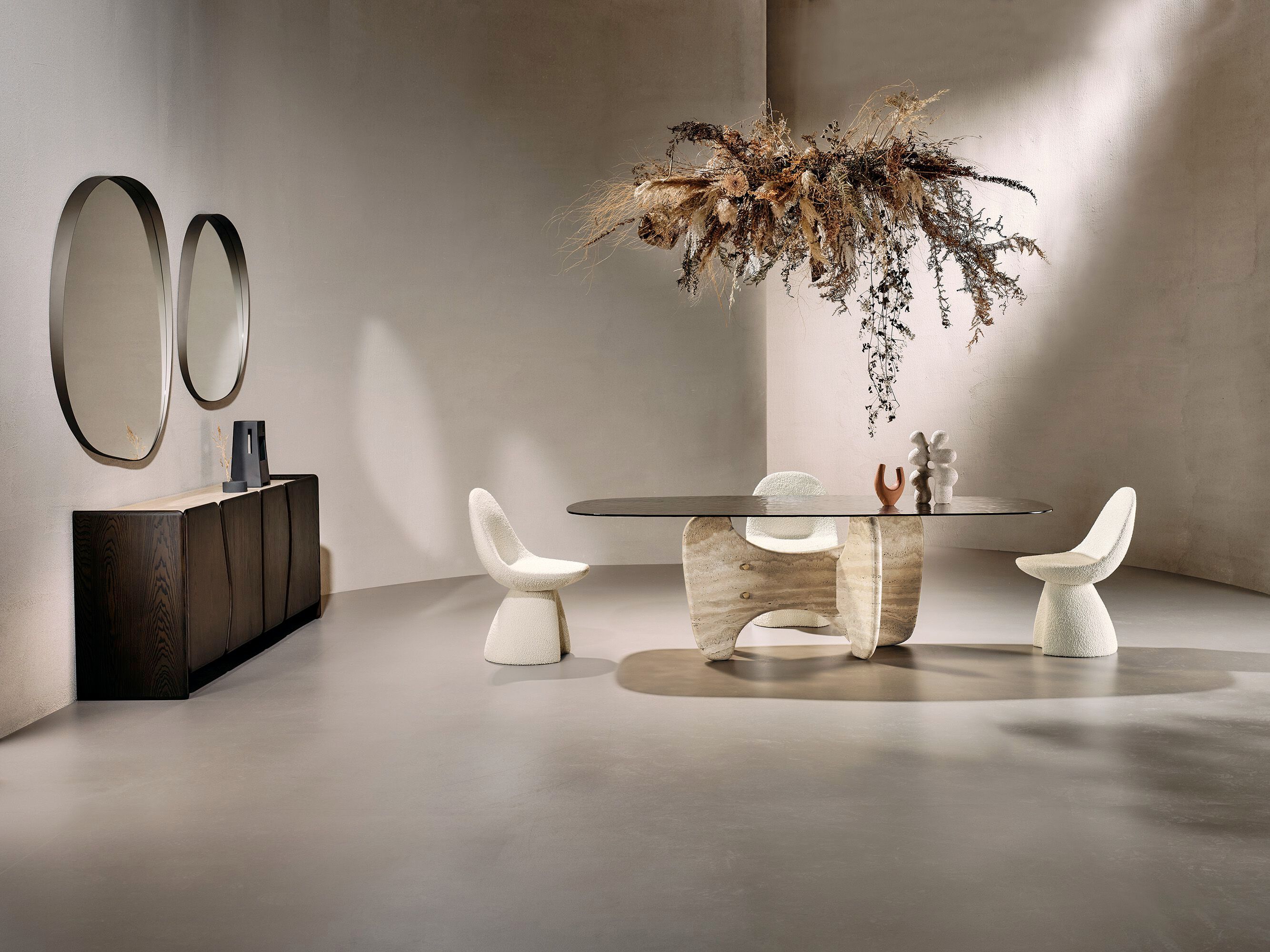 Травертиновый обеденный стол Naturedesign Главная ARCH-00012239 - Вид №3