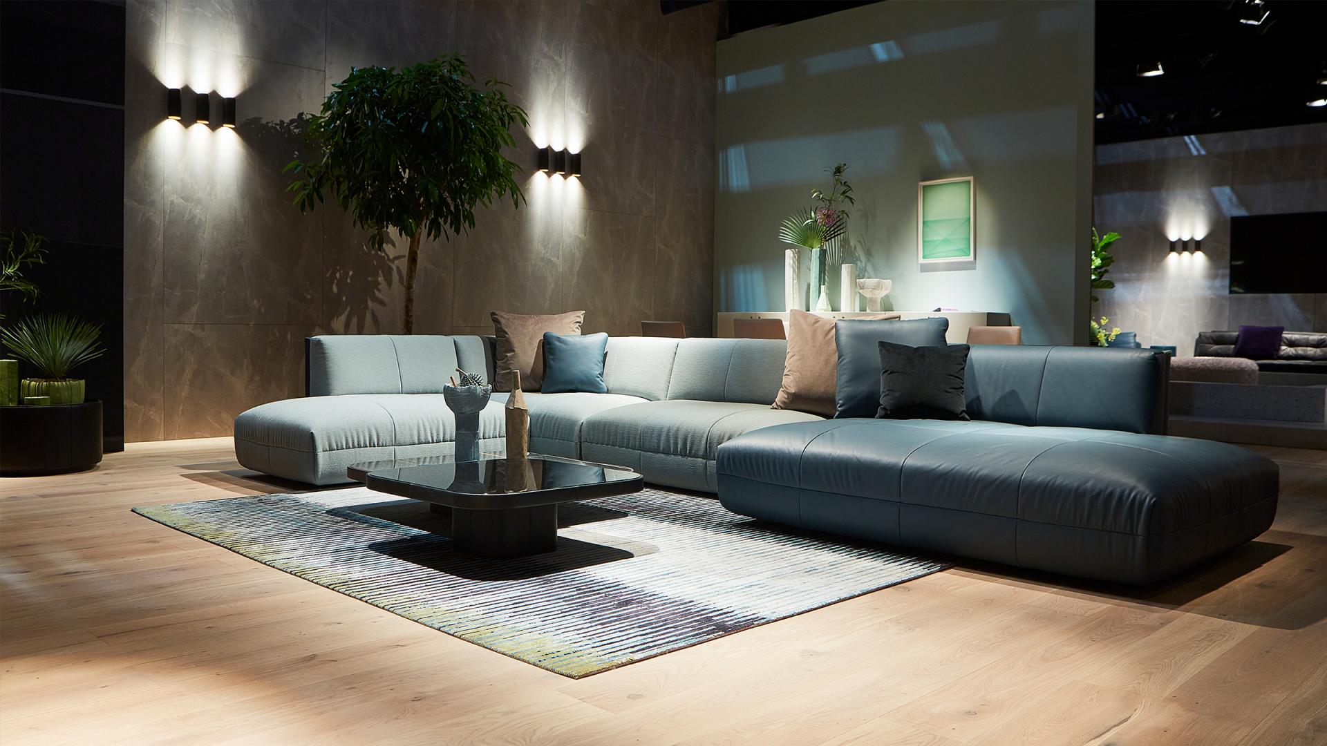 Секционный диван из кожи и ткани de Sede DS-1030 FLATTER ARCH-00104468 - Вид №19