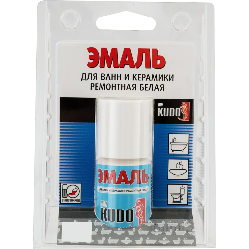 Эмаль для ванн и керамики Kudo с кисточкой, цвет белый, 15 мл STLM-2168713 - Вид №3