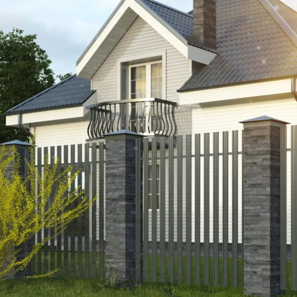 Штакетник-М 69мм 1.5 м графит Santreyd STLM-2026328 - Вид №4