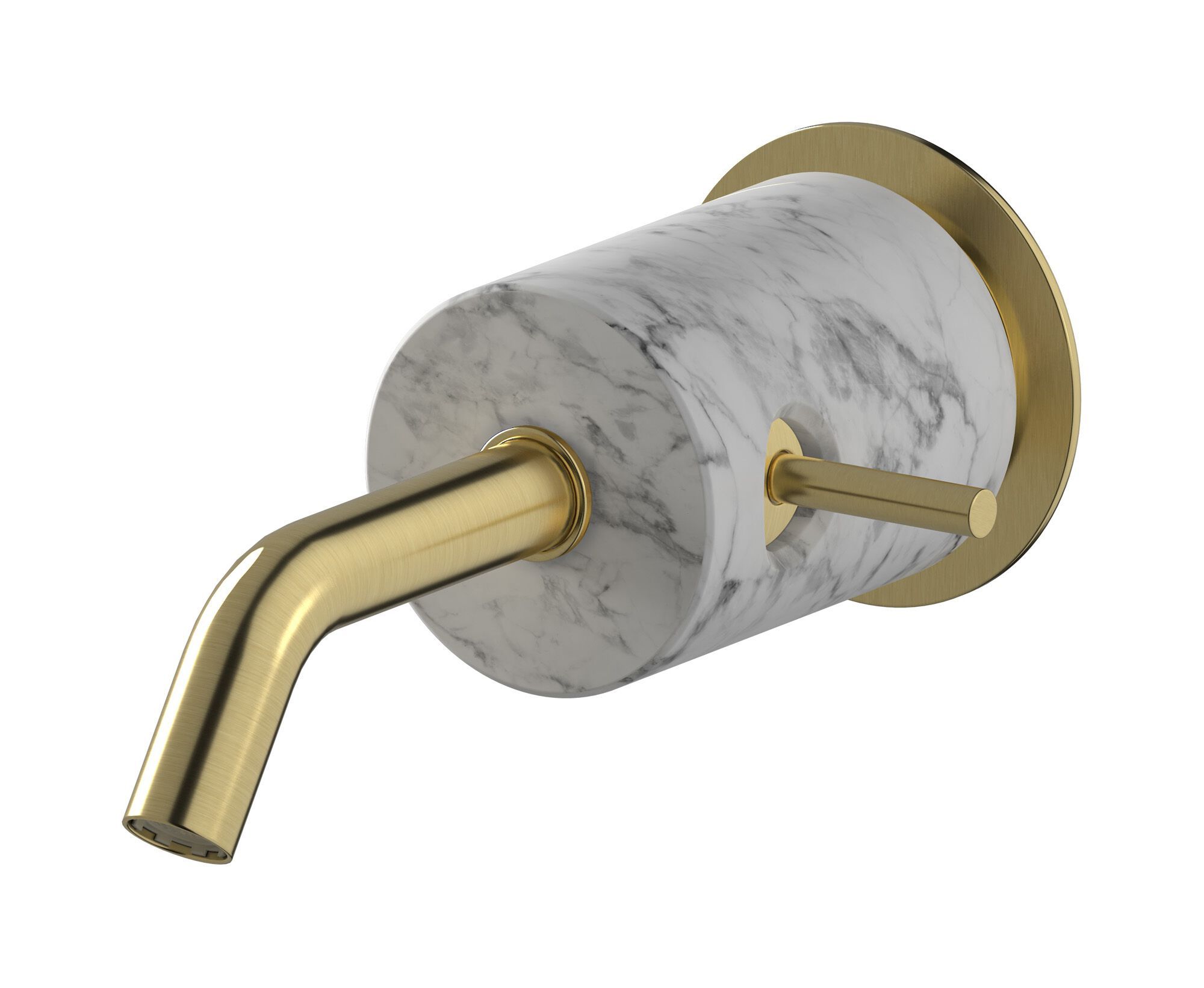 Однорычажный настенный смеситель для раковины с автоматическим сливом IB мрамор + мрамор Elle ARCH-00082900 - Вид №4