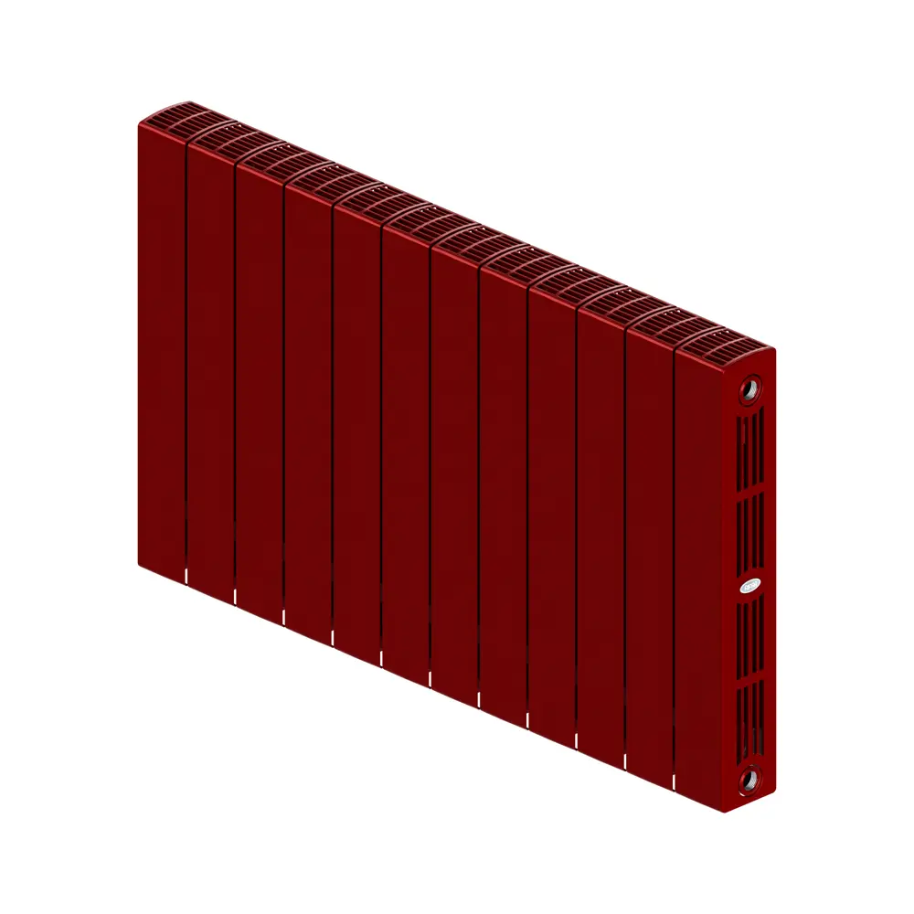 Радиатор секционный Rifar Supremo S50012RAL3011 500/90 12 секций боковое подключение биметалл бордо 82560819 STLM-2201354 - Вид №1