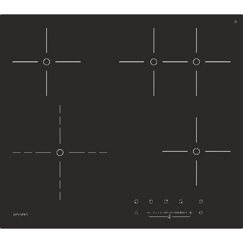 Электрическая варочная панель Darina PL E329 B 59 см 4 конфорки цвет черный