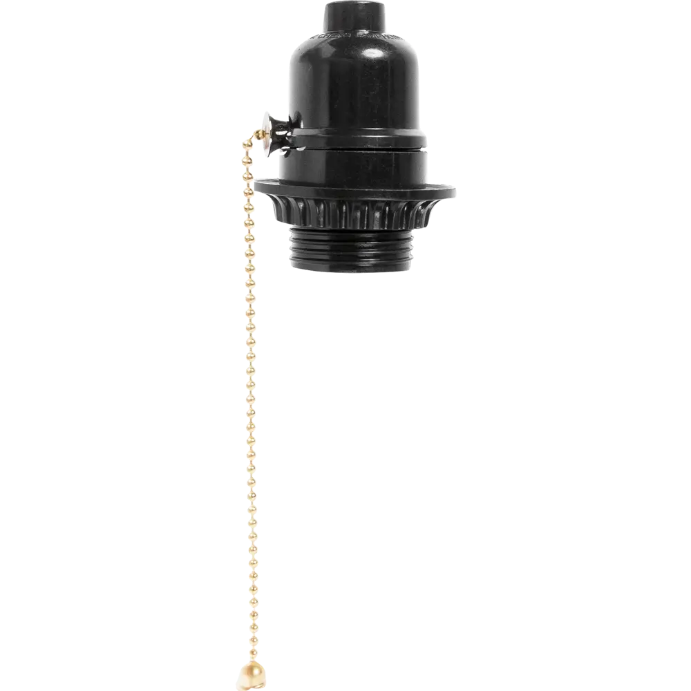 Патрон пластиковый Е27 с выключателем цвет чёрный Santreyd STLM-2168479