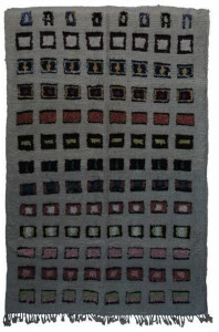 AFOLKI Прямоугольный шерстяной коврик с длинным ворсом и геометрическими мотивами Azilal Ta999be
