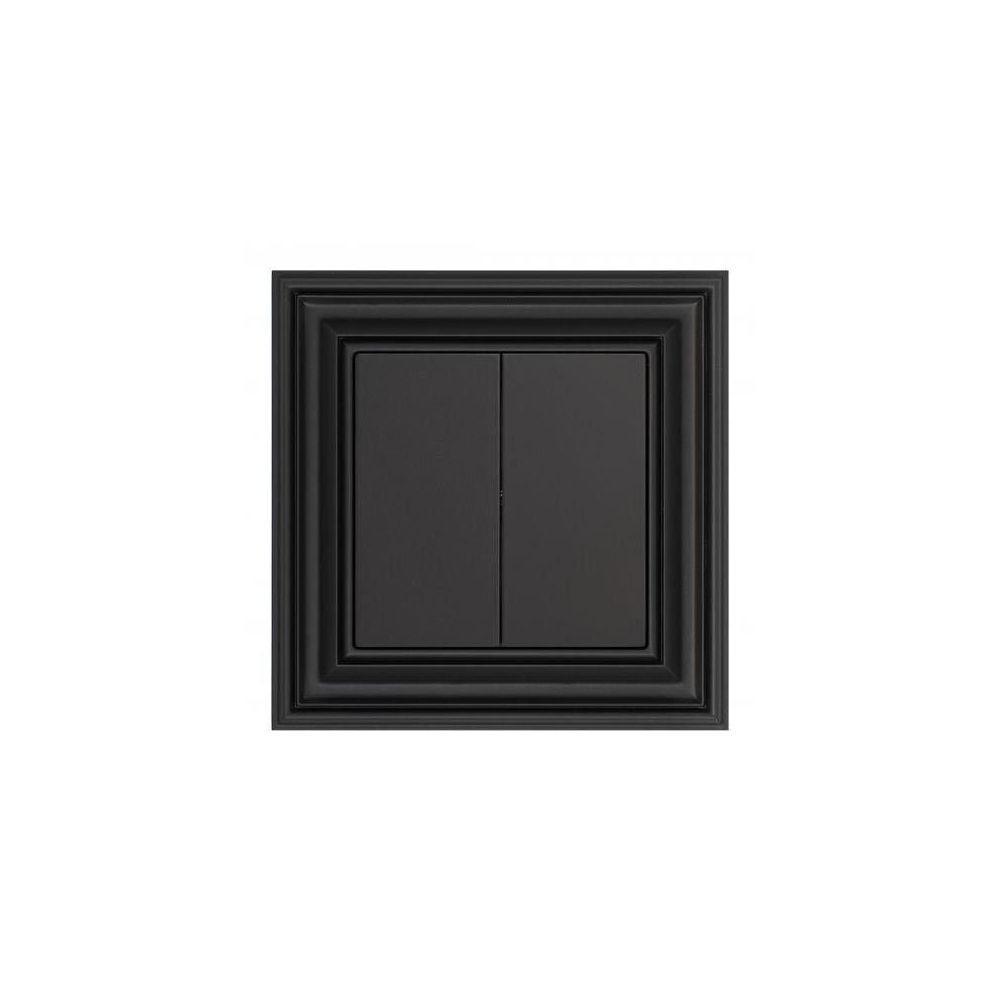 29-206 Выключатель двухклавишный Liregus Retro черный матовый
