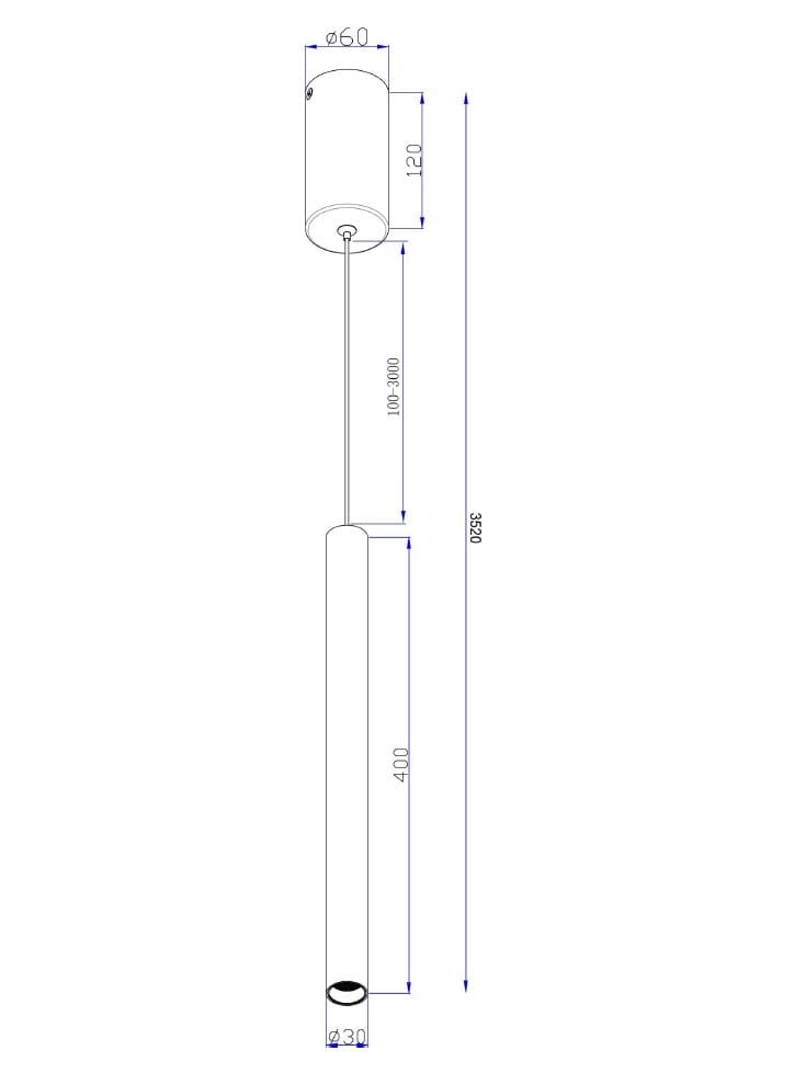Алюминиевый светодиодный подвесной светильник Maytoni PRO BASE ARCH-00139803 - Вид №6