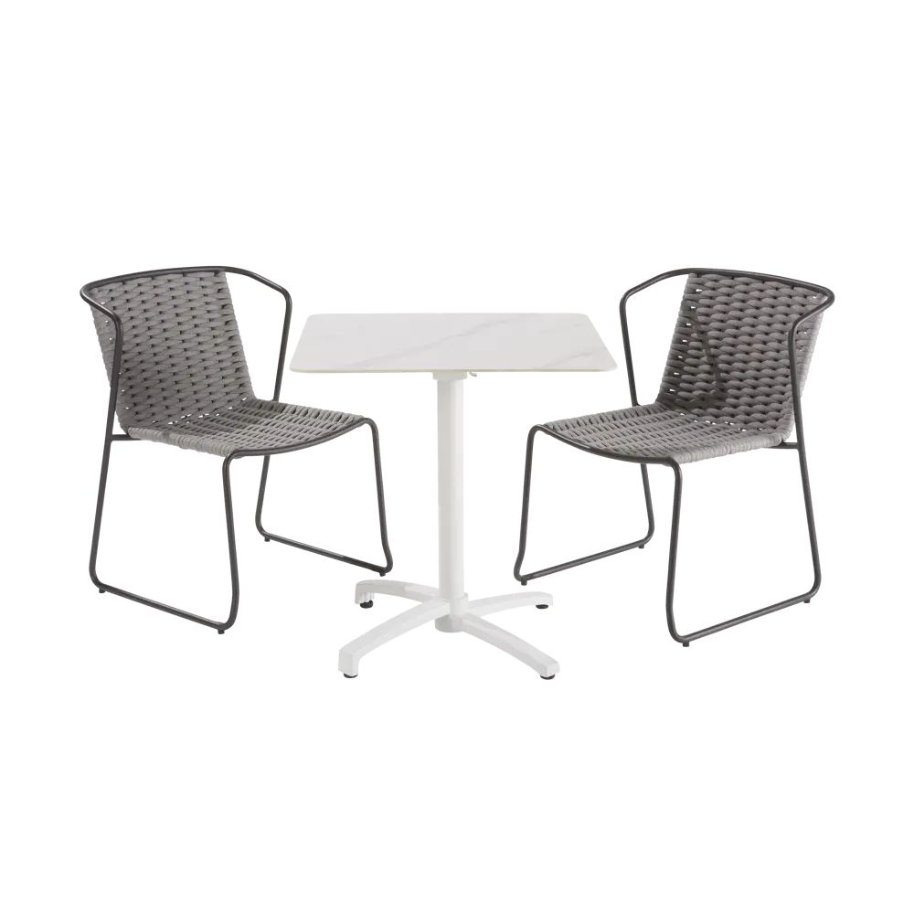 Стул Naterial Livia 63.5x80.5x58 см алюминий/текстиль цвет темно-серый STLM-2009281 - Вид №9