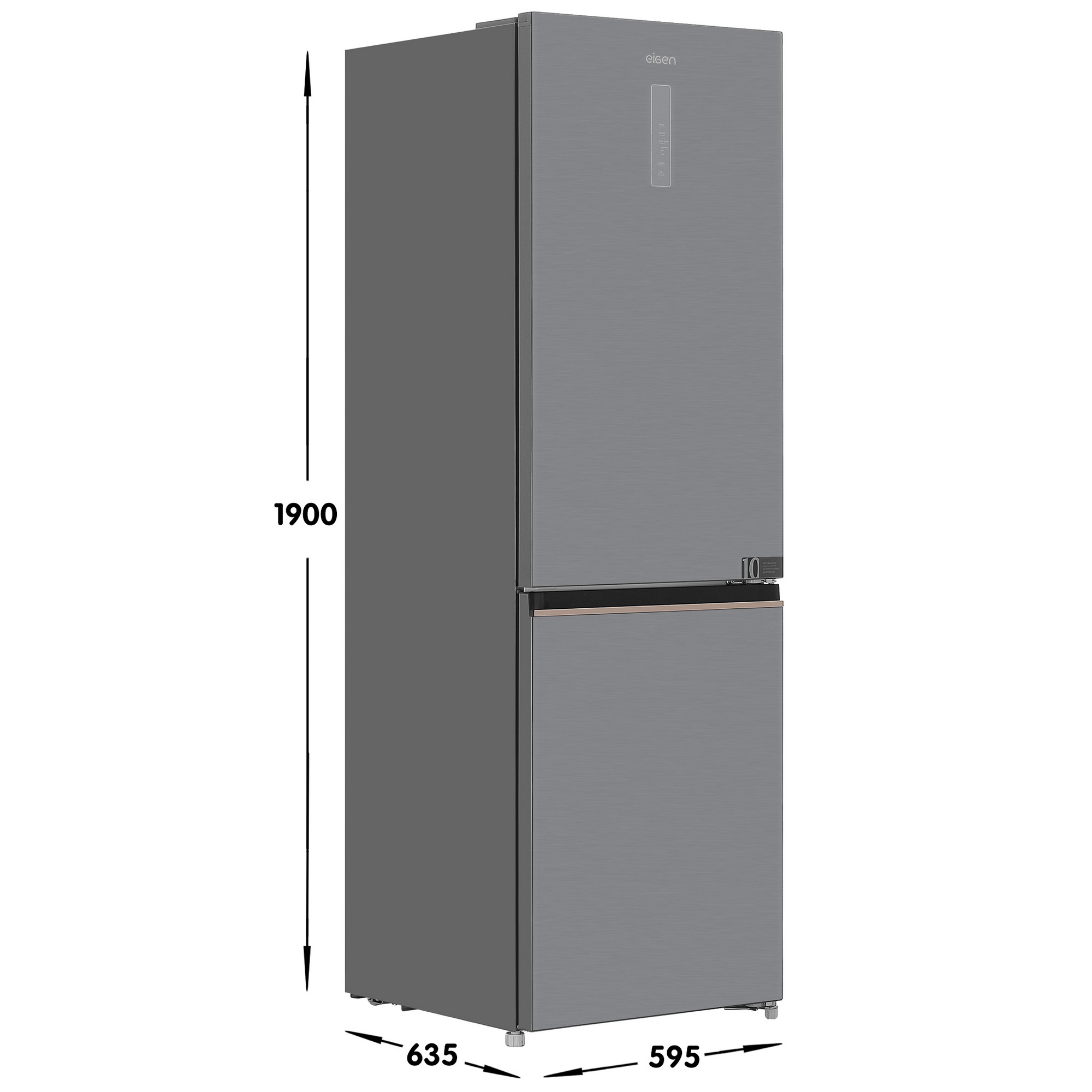 5423598 Холодильник с морозильником   Eigen Stark-RF42 серебристый STDN-0038195 - Вид №6