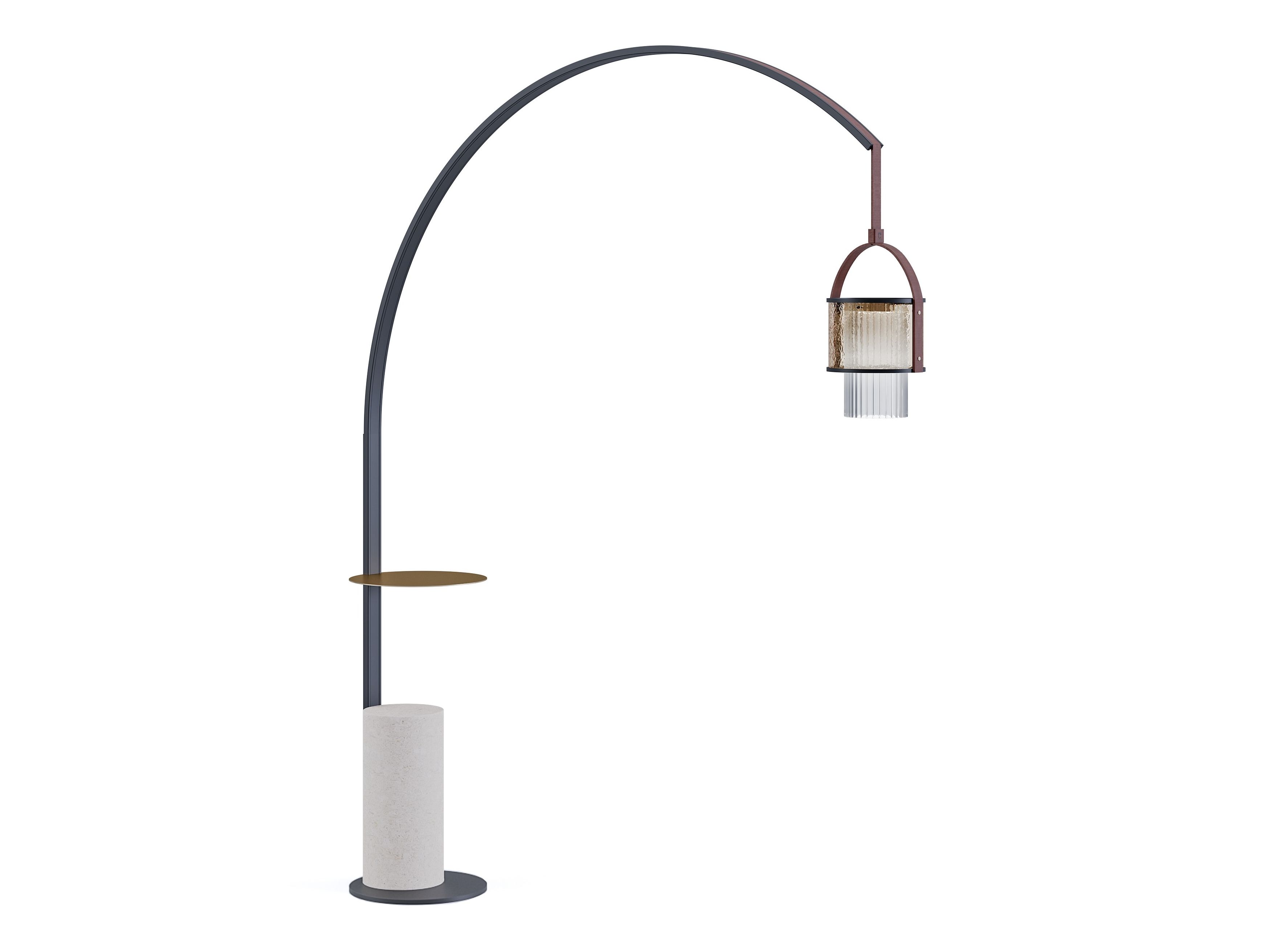 Светодиодный торшер из муранского стекла и металла Paolo Castelli вечером ARCH-00143013 - Вид №1