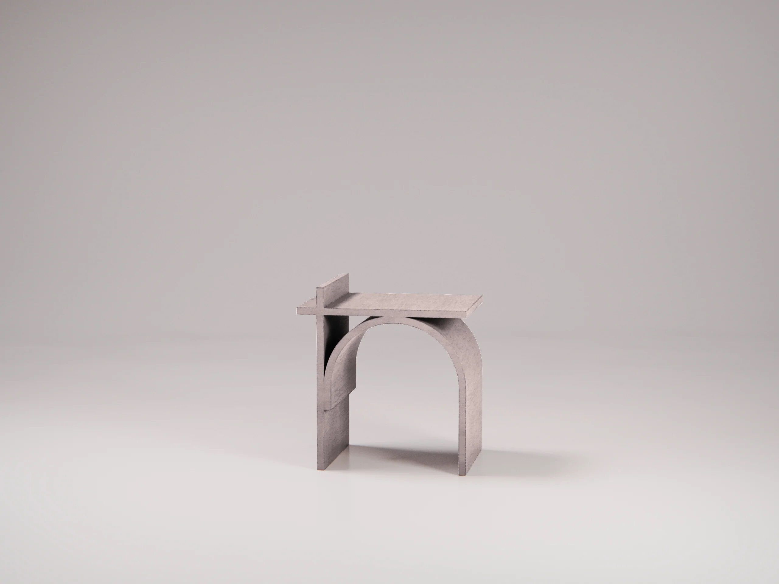 Прямоугольный бетонный журнальный столик Forma&Cemento Abecedario ARCH-00134887 - Вид №6