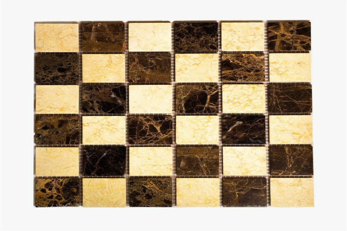 91024875 Мозаика каменная P55 30х30см цвет коричневый Камень STLM-0445957 KERAMOGRAD